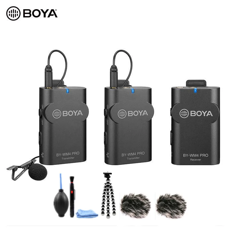 Boya BY WM4 Pro беспроводной Студийный конденсаторный микрофон петличный для интервью