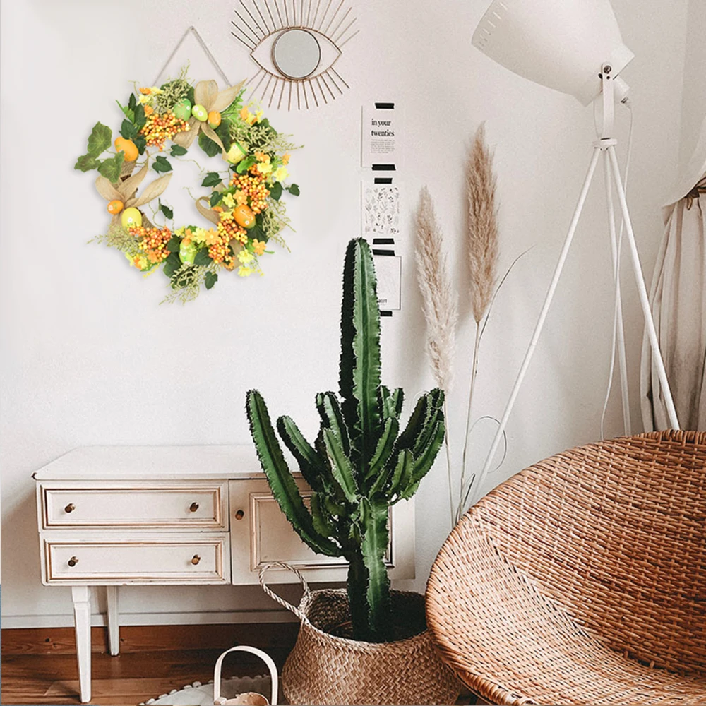 

Flower Wreath Easter Decoration Vine Home Leaves Spring Door Natural Ornaments Window Rattan Hanging Branches Artificial Plants