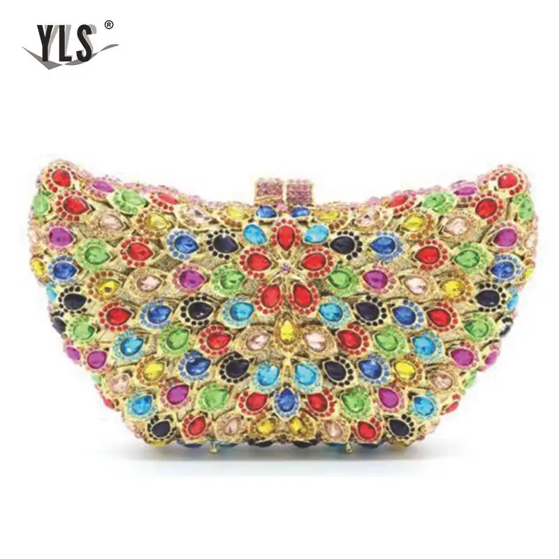 Женская модная сумка-клатч с кристаллами для кошельков Стразы ужина свадьбы