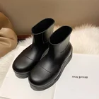 Женские Ботинки на каблуке, черные ботинки с вулканизированной подошвой, популярная обувь для женщин, 2021