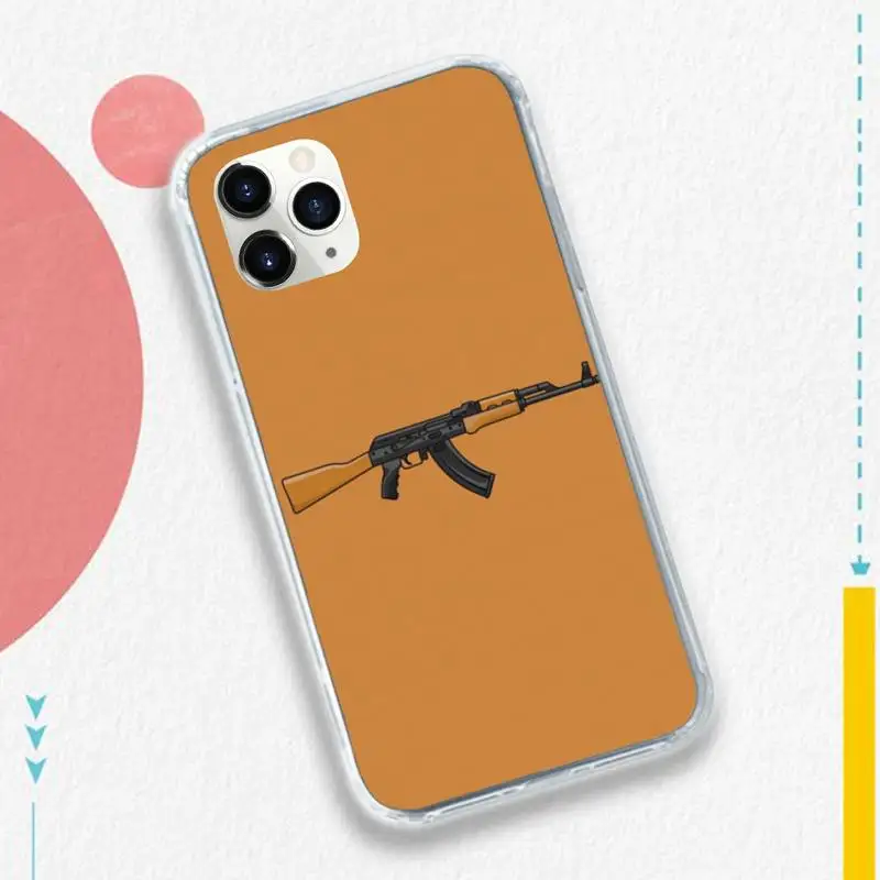 

AK-47 Black mechanical Phone Case for iPhone 11 12 pro XS MAX 8 7 6 6S Plus X 5S SE 2020 XR