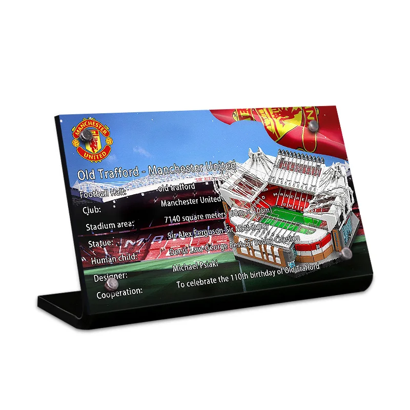 

Creative Acrylic Display Stand Brand for 10272 Old Trafford Manchester United Building Blocks Collection Gift children Toys