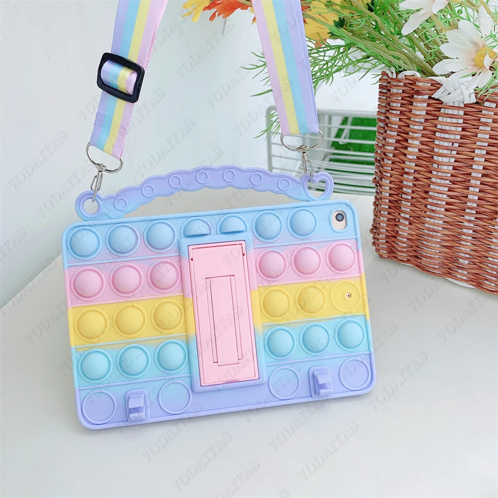Push Bubble Fidget Toy Silicone CaseFor Apple iPad 10.2 inch 2020 8th 7th Generation A2270/A2428/A2429/A2430 Kids Cover | Компьютеры и