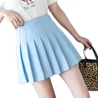 Винтажная плиссированная короткая юбка с высокой талией, женские черные, розовые, белые мини-юбки в стиле Харадзюку 2021, плиссированная школьная юбка