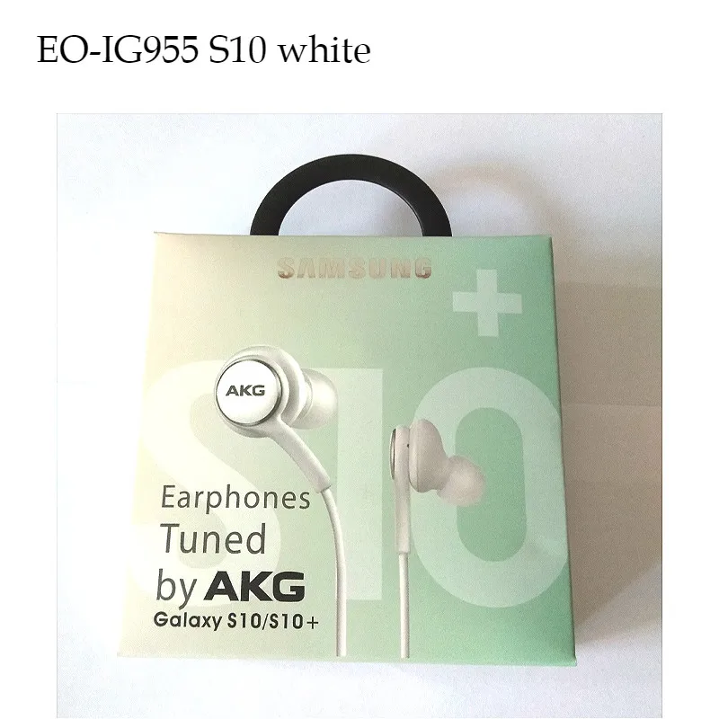 S10 white Наушники samsung EO-IG955 3,5 мм наушники-вкладыши с микрофоном Проводная гарнитура для huawei samsung Galaxy S8 S9 с подарком - Цвет: S10 white