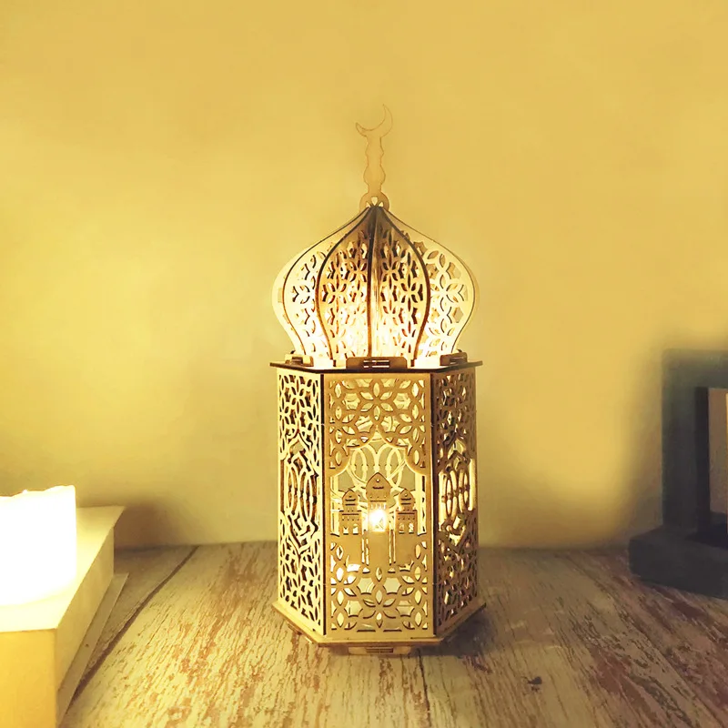 

Wooden Palace night Light Ramadan Decoration Eid Mubarak Party Favors Wood Craft Ramadan Kareem Deco Muslim Islamic Eid Party