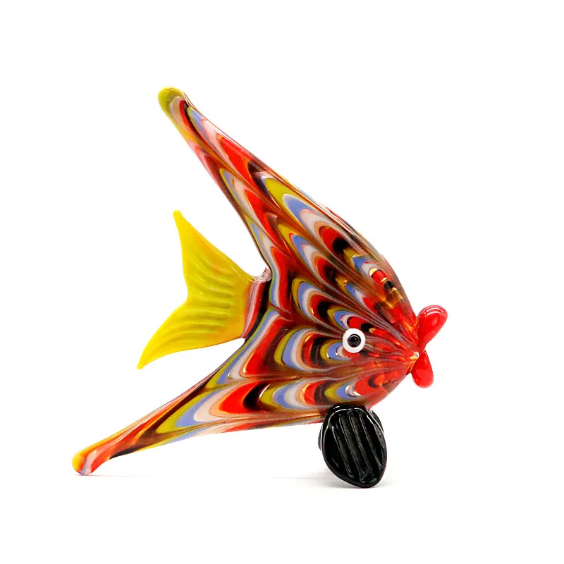 

Статуэтки в виде рыб из муранского стекла ручной работы, разноцветный милый яркий крючок из шелка, украшения в виде морских животных, украше...