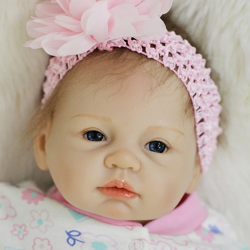

22 inch 55 cm Reborn Baby Girl Silicone Like Real Dolls Lifelike Baby Dolls