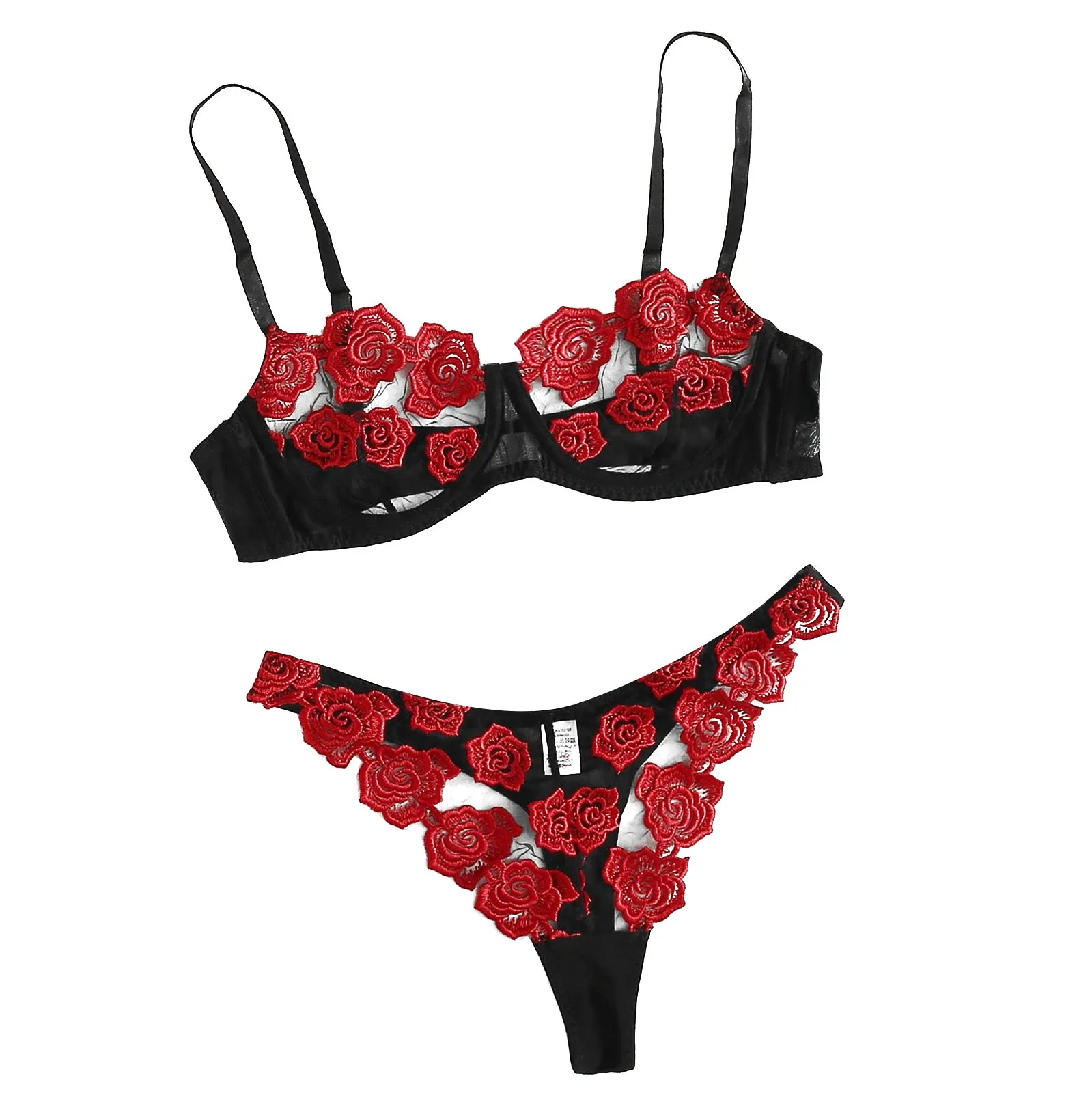 

Erotic Sexy Lingerie Set Porno Floral Lace Transparent Women Sexy Underwear Temptation Bra Briefs Intimate Babydolls Costumes