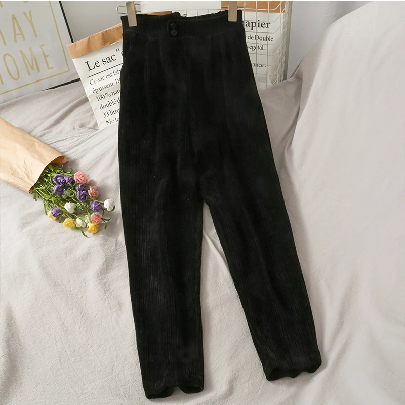 Однотонные универсальные Свободные повседневные брюки в гонконгском