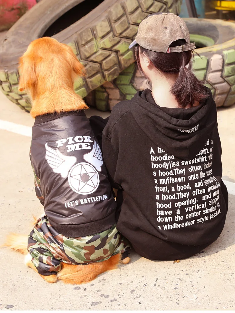 Комбинезон для собак теплая зимняя одежда черный комбинезон пальто