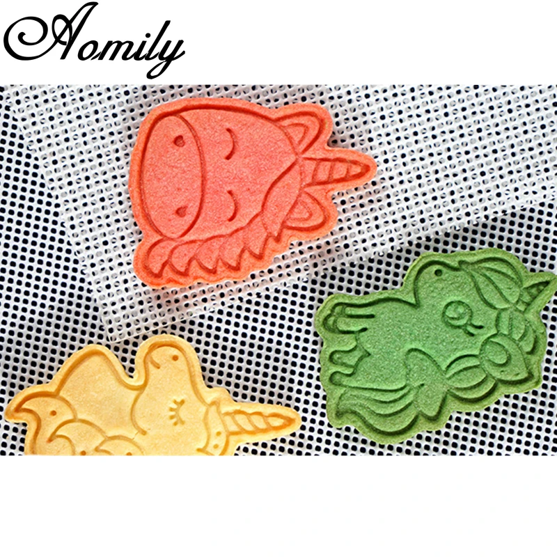Aomily 6pcs/Set Unicorn Shape Plunger Mold Cake Decorating Tool Biscuit Cookie Cutters Cupcake Mould Fondant Pastry Bake Cutter | Дом и сад