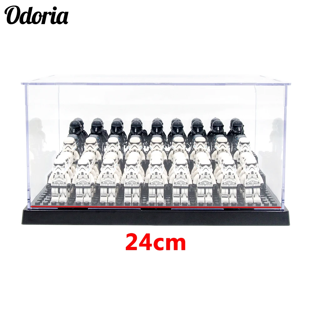 

Odoria 24x14x12cm 3 Steps Building Blocks Acrylic Display Case Clear Perspex Box Cabinet Bricks Moc Mini Toys Doll Figures DIY