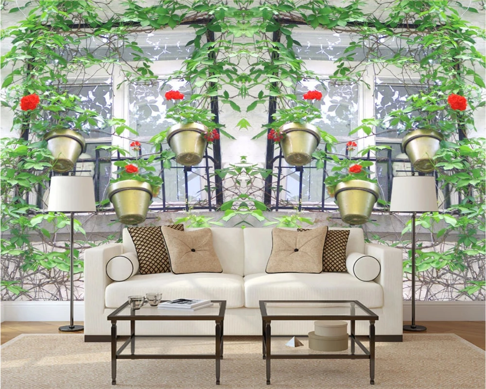 Beibehang современная модная подвесная корзина из винограда цветочный горшок фон