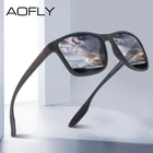 Солнцезащитные очки Мужские AOFLY, ультралегкие Квадратные Солнцезащитные очки для вождения, с поляризацией, TR90, UV400