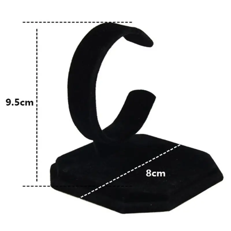 

Fashion Portable Jewelry Watch Ring Display Stand Watch Shelf Box Lint C Type Design Jewelry Bracelet Watch Display Rack