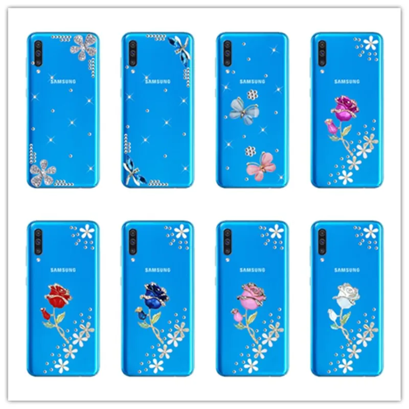 3d с украшениями в виде кристаллов со стразами чехол для телефона samsung Galaxy A70 A50 A30 M40