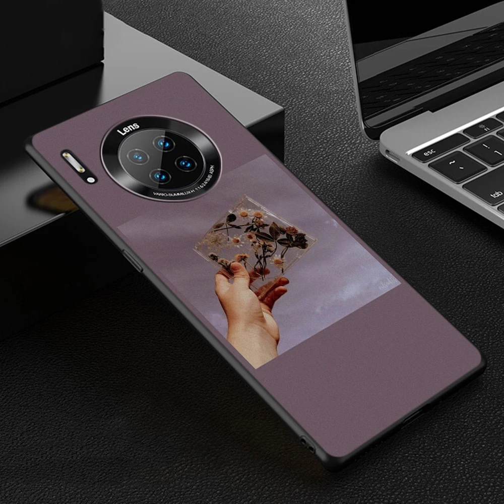 Эстетичный Мягкий силиконовый чехол с блокировкой экрана для Huawei P10 P20 P30 P40 Lite Pro Max