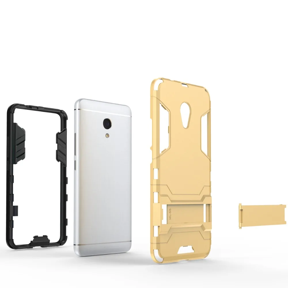 Stand Case for Meizu M5 M5s M3note M6 MS6 M5C M6T Silicone Bumper Hard Holder on 15 Lite Note Cover Coque | Мобильные телефоны и