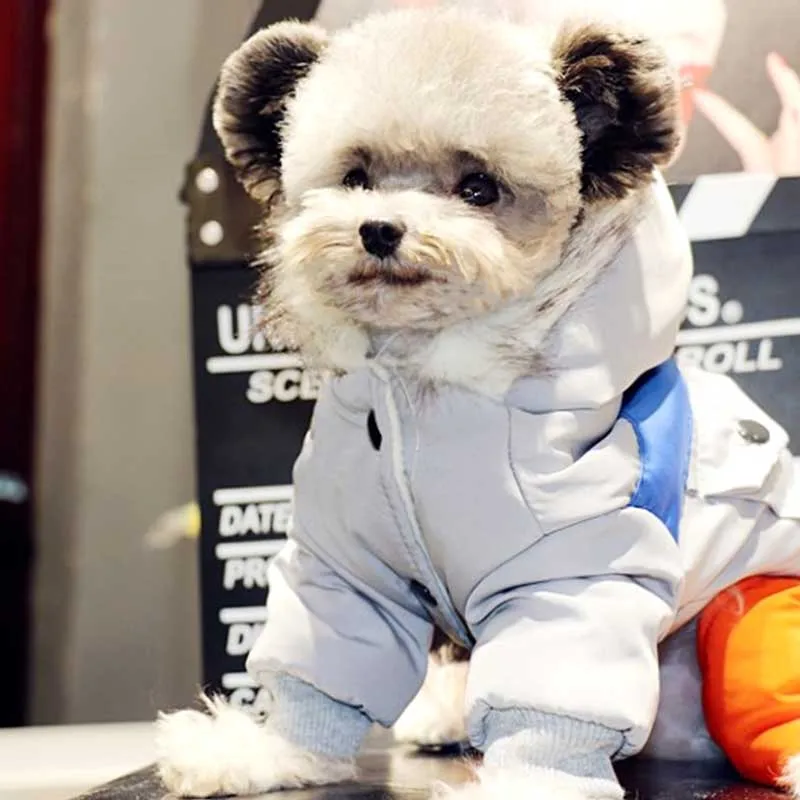 Теплая одежда для собак бульдог осенне зимнее пальто куртка ветрозащитная