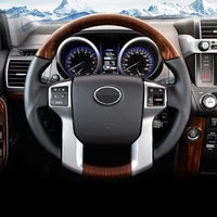 for toyota land cruiser 150 prado lc150 fj150 2010 2018 interior steering wheel cover trim chrome car styling accessories
