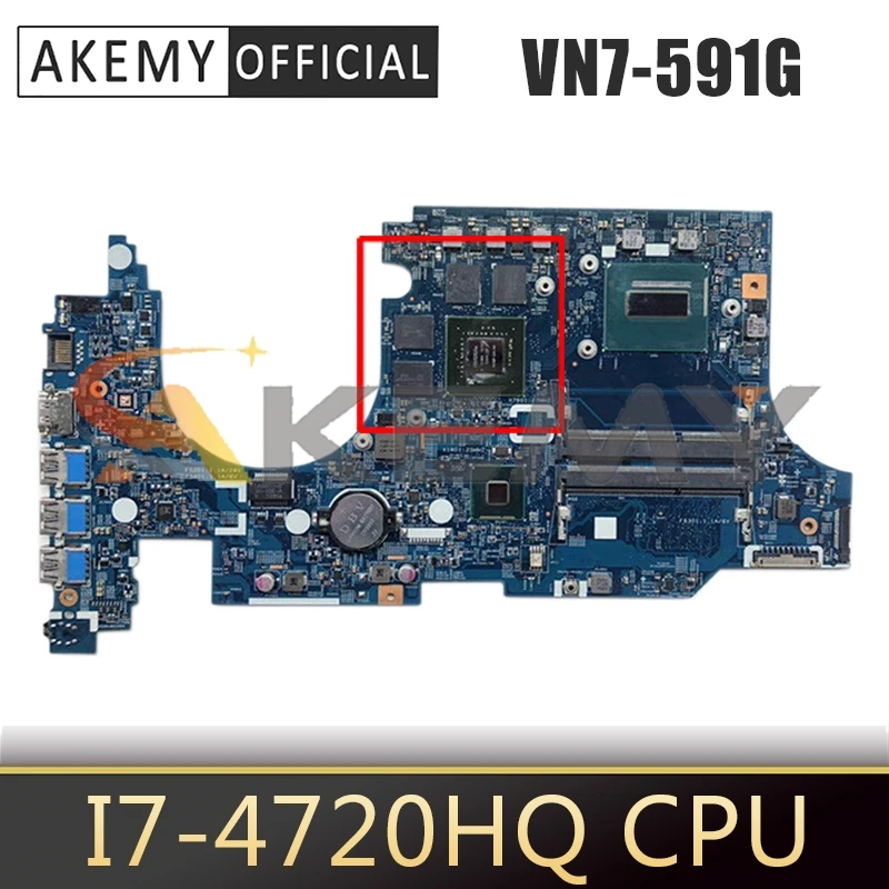 

Для ACER Aspire VN7-591G i7-4720HQ материнская плата для ноутбука 14206-1 SR1Q8 N15P-GX-A2 DDR3 материнская плата для ноутбука