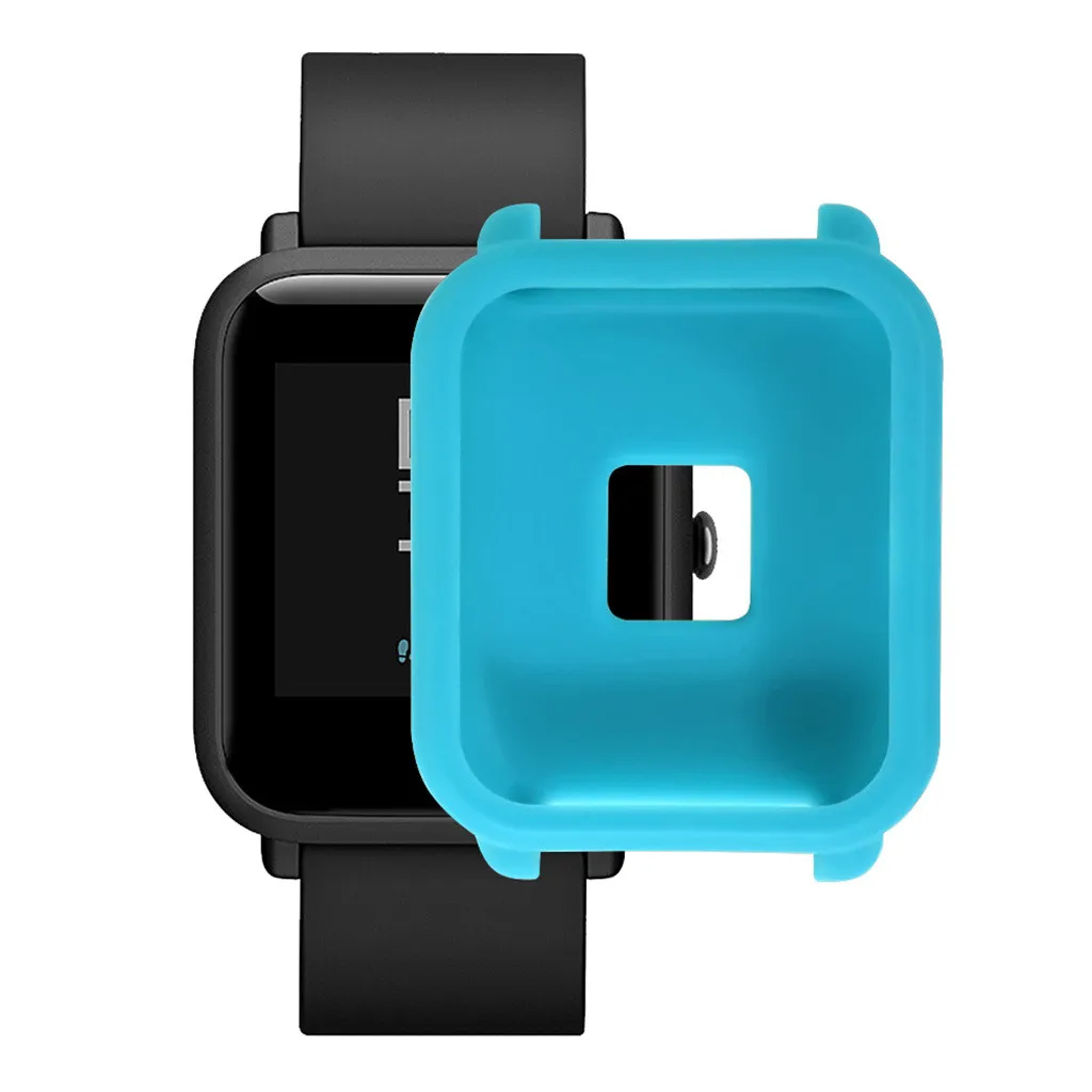 Soft Silicon Case Cover for Huami Amazfit Bip Youth smartwatch with Screen Protector