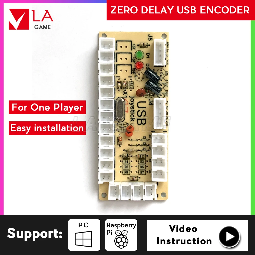 1 плеер diy kit с нулевой задержкой кодировщик к ПК Rasberry Pi копия sanwa Кнопки 30 мм 8