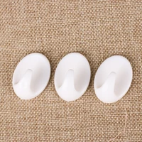 5pcs plastic white wall hook clasps hooks self adhesive clothes hanger for bathroom home kitchen organizer holder