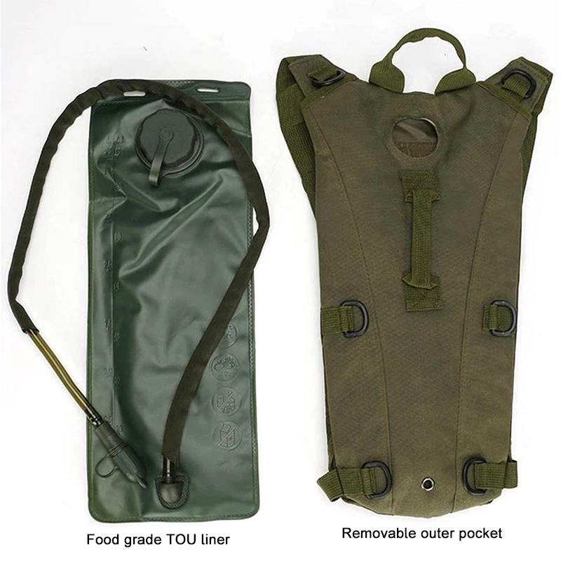Спортивный рюкзак с гидратором, армейская тактическая сумка для воды с 3 л вкладышами, для езды на велосипеде, скалолазания, кемпинга, выжива... от AliExpress WW