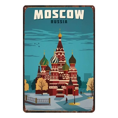 Ретро-город Нью-Йорк классический винтажный шикарный жестяной знак