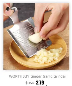 WORTHBUY измельчитель для имбиря и чеснока из нержавеющей стали, пресс для чеснока, измельчитель, измельчитель для имбиря, кухонные принадлежности, инструменты для овощей