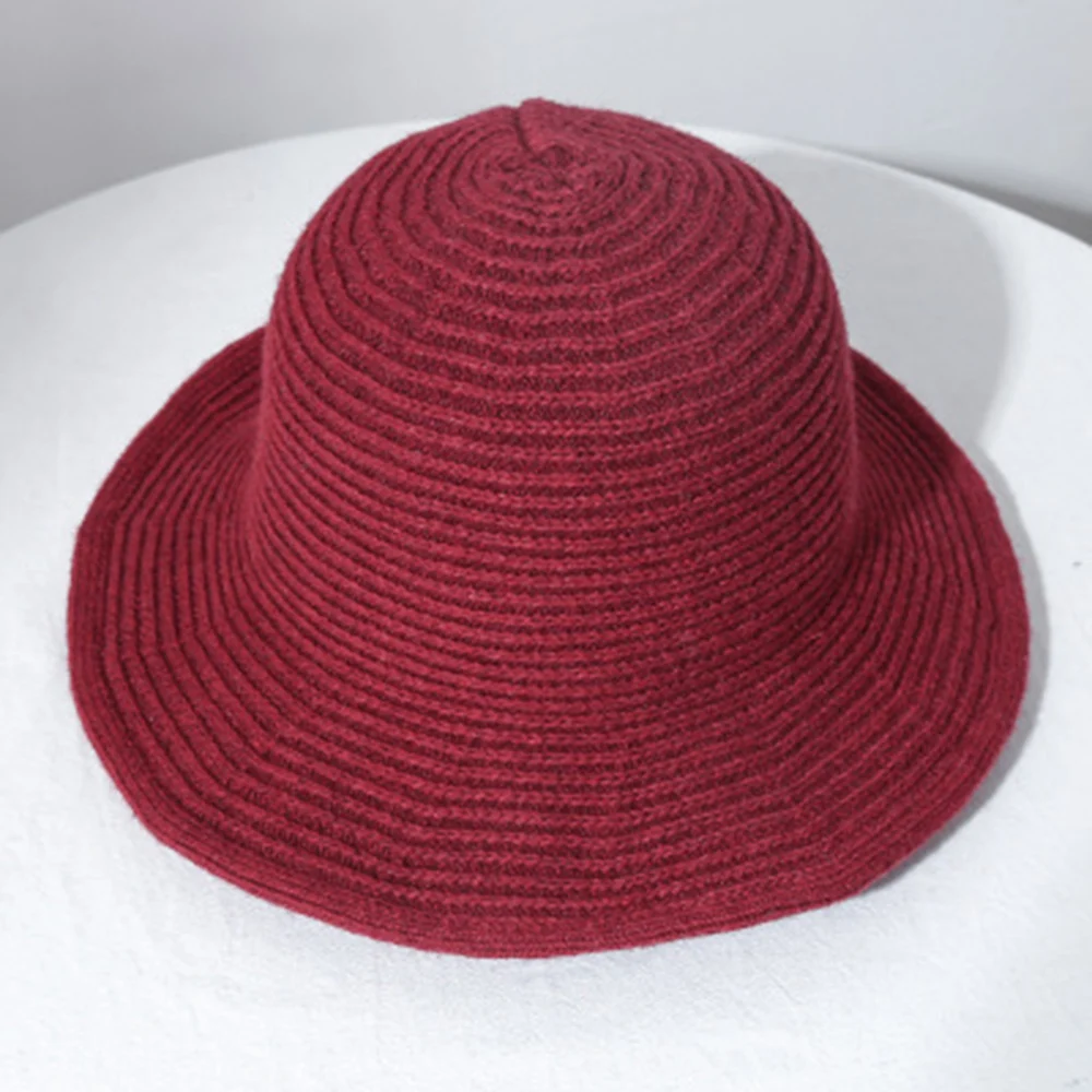 

Fisherman Hat Ladies Korean Version Of The Wild Wool Hat Warm Knitted Basin Hat Fashion Cute Retro British