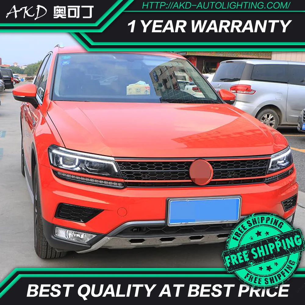 АКД автомобильного тюнинга поперечная балка для VW Tiguan L 2017 2018 светодиодные фары DRL