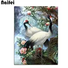 Алмазная картина с красным журавлем, алмазные вышитые птицы, фламинго 5D сделай сам, мозаика для пейзажа, домашний декор, подарок