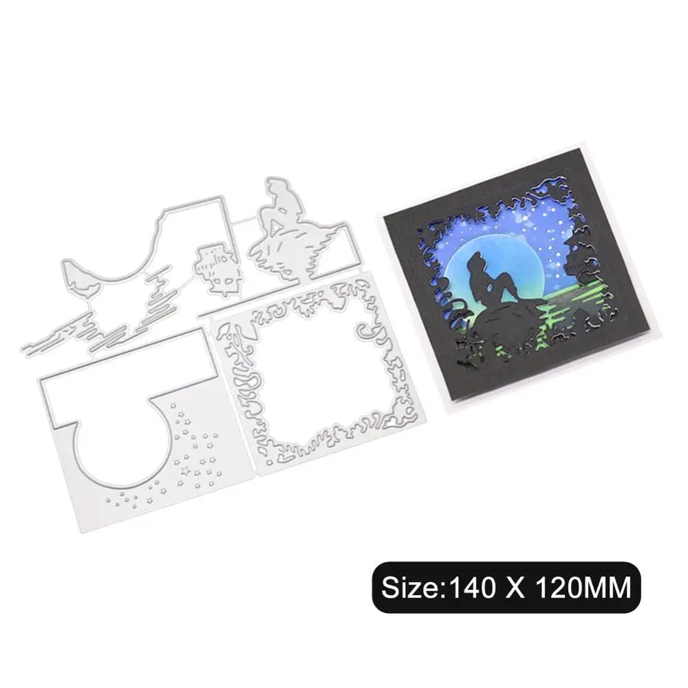 Ночное небо Вырубные штампы для DIY скрапбукинга тиснения прозрачные и Рождество |