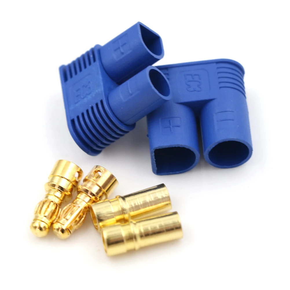 

1set EC3 Bullet Connectors Plugs Adapters Male / Female Losi Style 3mm Brand New