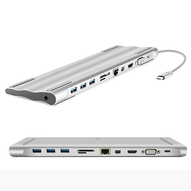 Док USB C VGA HDMI Mini Displayport Ethernet 3 HUB TF SD зарядное устройство кардридер многопортовый