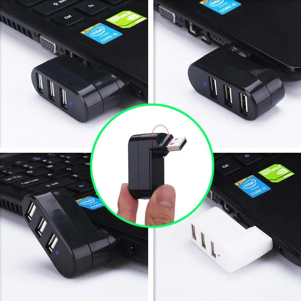 Вращающийся высокоскоростной 3 порта USB Spliter 5 V-40-85Degree концентратор сплиттер-20-75