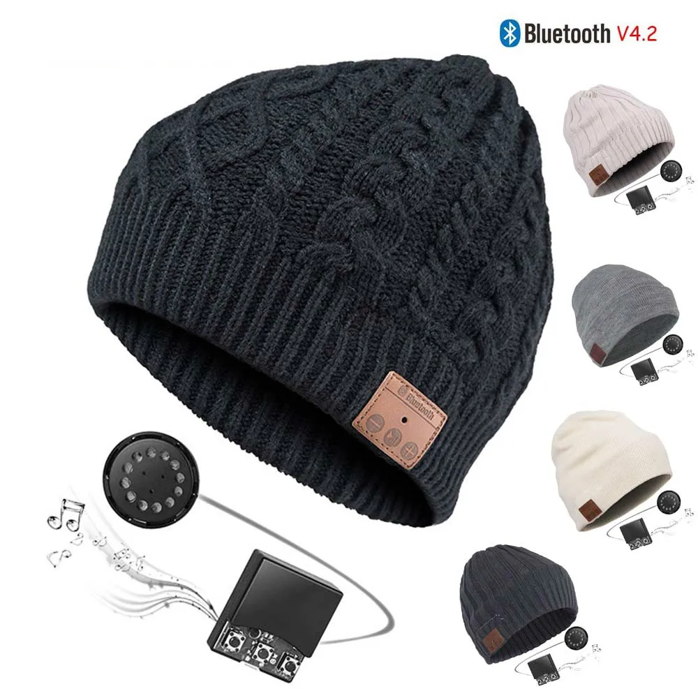 Беспроводной шапка c наушниками Bluetooth Музыка Смарт Кепки BT V4.2 видов спорта на