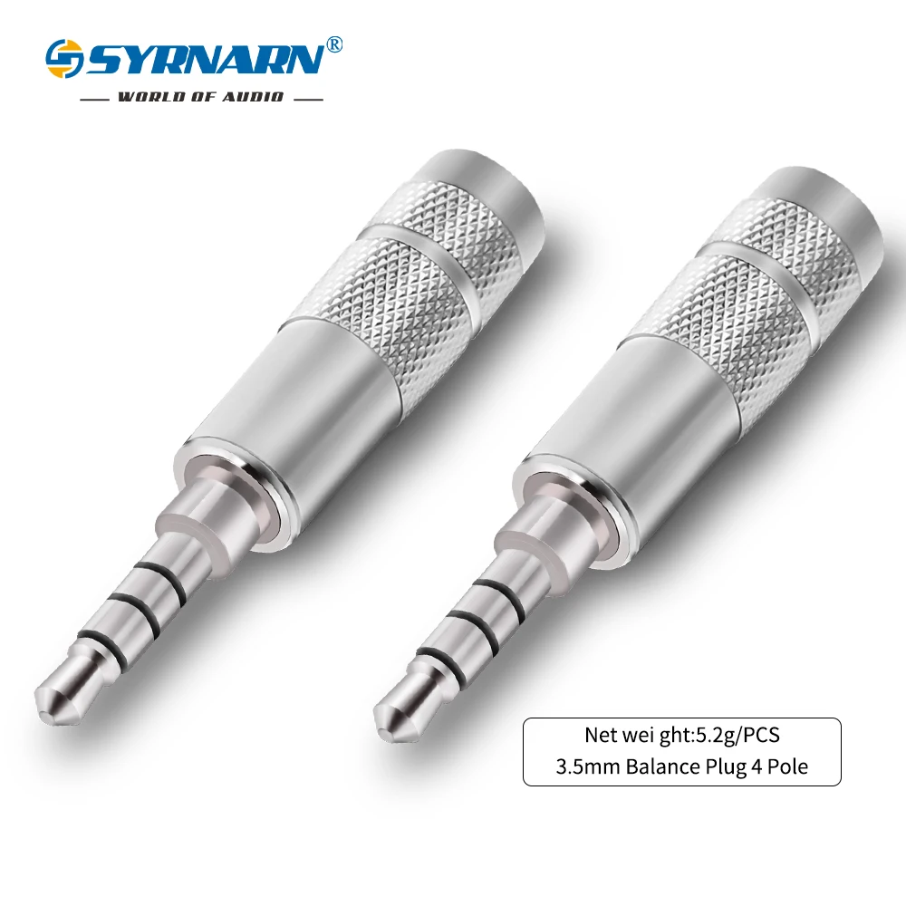 4 секции 3 5 мм 4-слойные наушники с родиевым покрытием для лихорадки 4-полюсный DIY