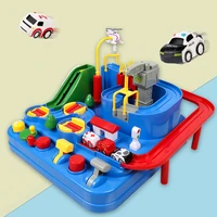 montessori rail car train track toys for kids 2 to 4 years old adventure game toy for boy birthday gift children parking lot toy