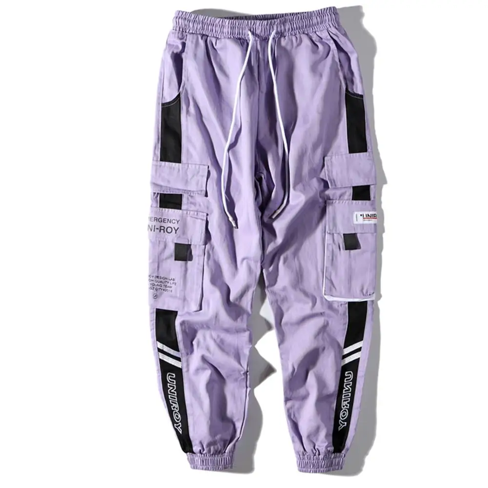 

Color Block Mens Sweatpants Unisex Track Pants Hip Hop Spring Fall Streetwear Midweight Loose Harem Joggers Men Clothing