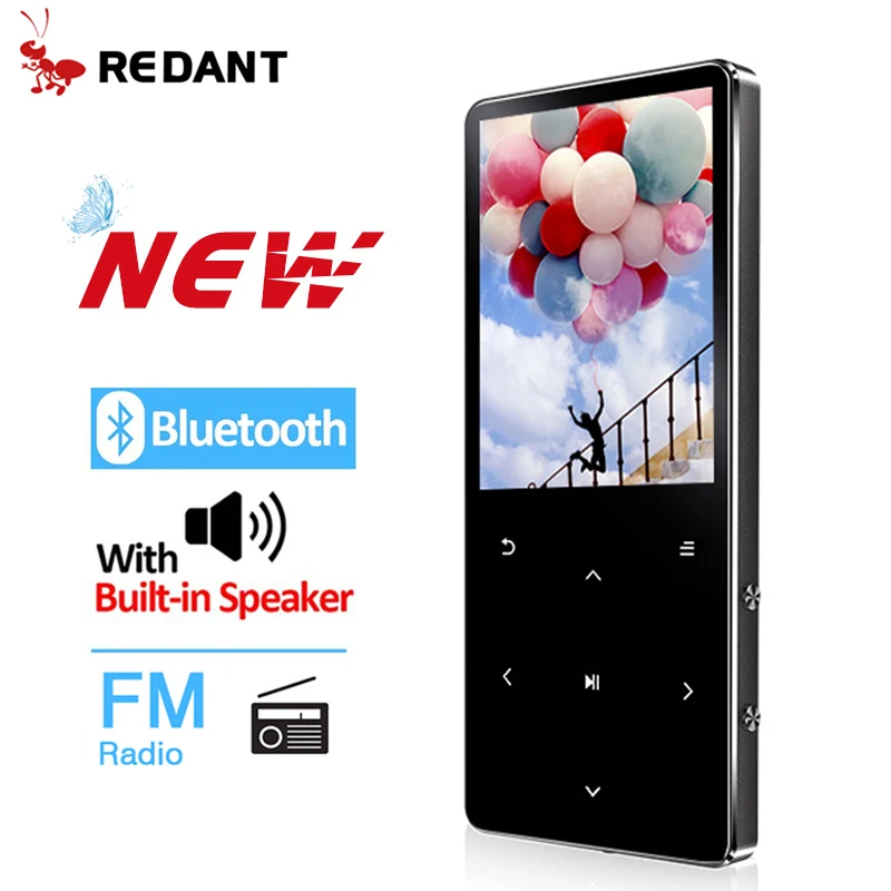 Mp3 плеер REDANT с Bluetooth динамиком встроенным сенсорным ключом 8 ГБ 16 Hi Fi металлический