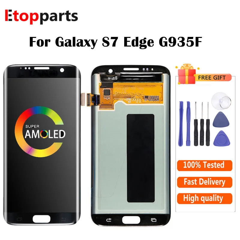 ЖК-экран AMOLED для SAMSUNG Galaxy s7 Edge G935 G935F SM-G935F дюйма сенсорный экран дигитайзер