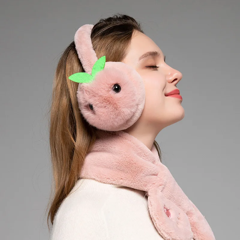 Искусственный мех наушники для защиты от холода шарф женщин теплые зимние сапоги