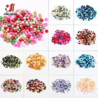 wholesale 4mm 6mm 8mm mixed color pearlized glass pearl beads jewelry making diy necklaces bracelets earrings hole 1mm