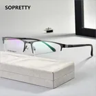 Ультралегкие мужские оптические оправы для очков для близорукости, TR полуободковая Металлическая петля, оправа для очков по рецепту F613