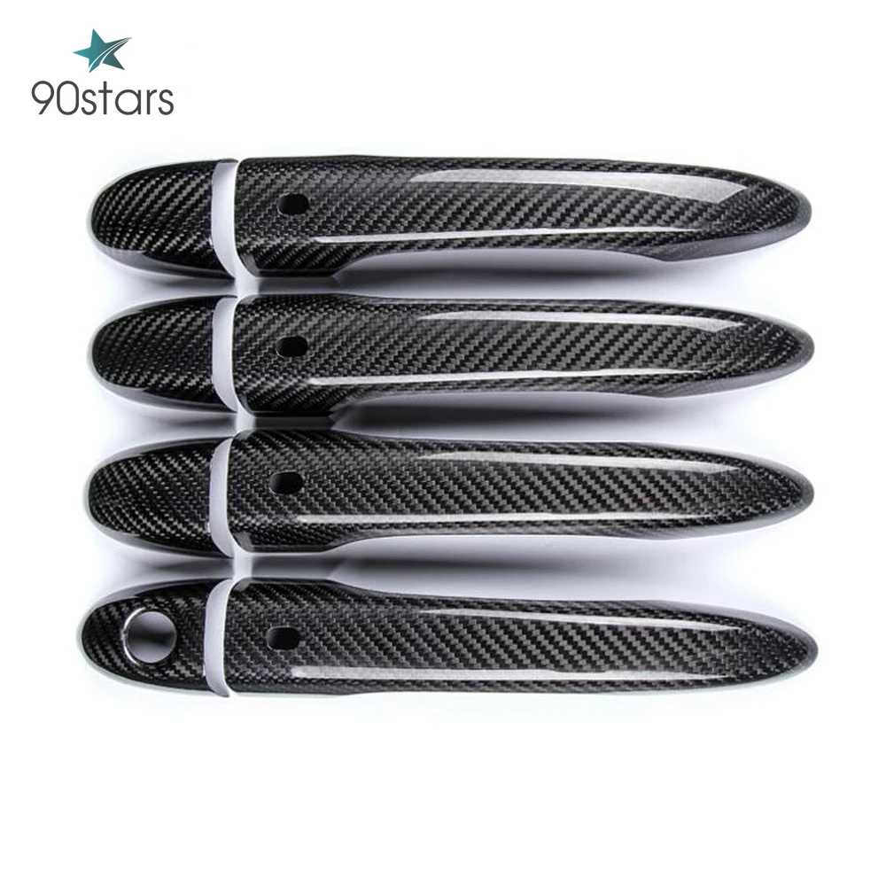 Высокое качество 100% Настоящее углеродное волокно авто наружная дверная ручка