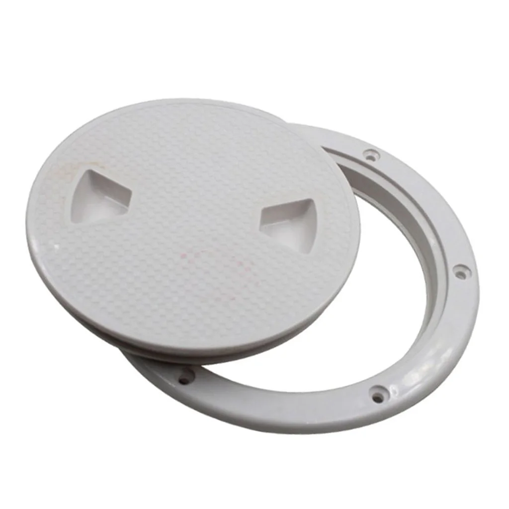 

3Pcs Boating 4" Deck Inspection Hatch Screw Out Plate Detachable White